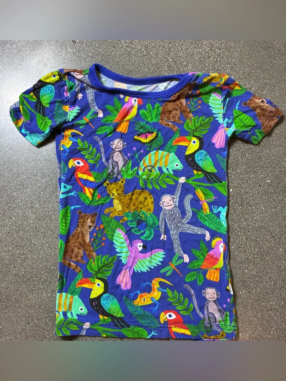 Little Sleepies Jungle Jams Treetop Tails 2T Short Sleeve Top Bamboo Pajamas